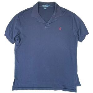 Polo Ralph Lauren Men's Size Large Navy Blue‎ Collared Money Finance Wall Street
